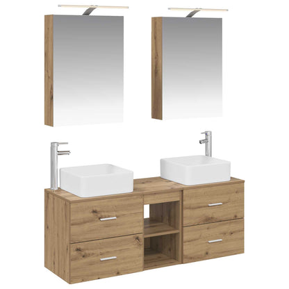 vidaXL Bathroom Furniture Set 5 pcs Artisan Oak 2
