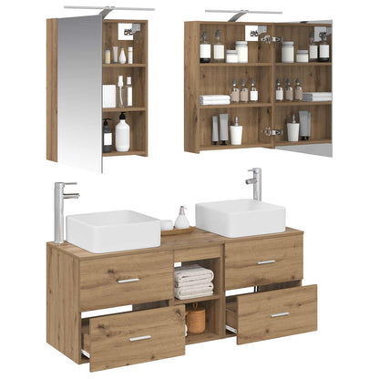vidaXL Bathroom Furniture Set 5 pcs Artisan Oak 3