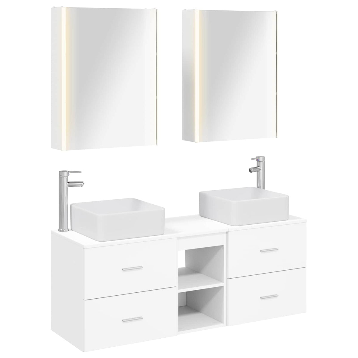 Bathroom Furniture Set 5 pcs 53 x 15.5 x 70 cm White