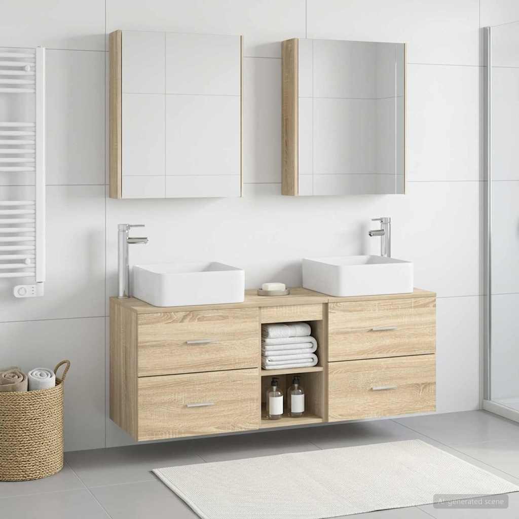 vidaXL Bathroom Furniture Set 5 pcs Sonoma Oak 4