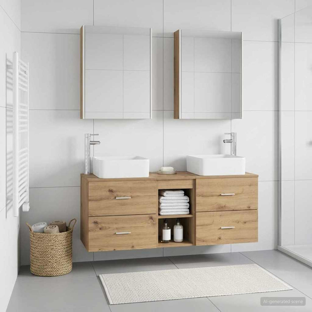 vidaXL Bathroom Furniture Set 5 pcs Artisan Oak