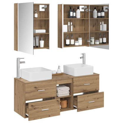 vidaXL Bathroom Furniture Set 5 pcs Artisan Oak 3