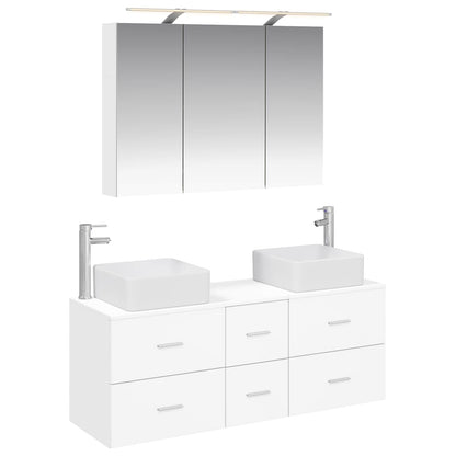 Bathroom Furniture Set 4 pcs 100 x 14.5 x 70 cm White
