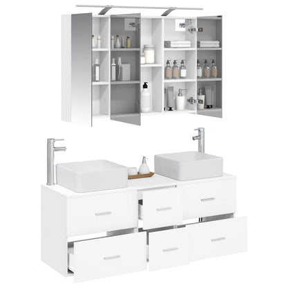 Bathroom Furniture Set 4 pcs 100 x 14.5 x 70 cm White