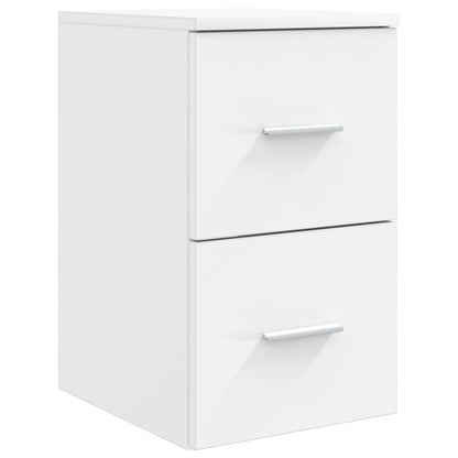 vidaXL Bathroom Furniture Set 4 pcs White Engineered Wood and Glass 6