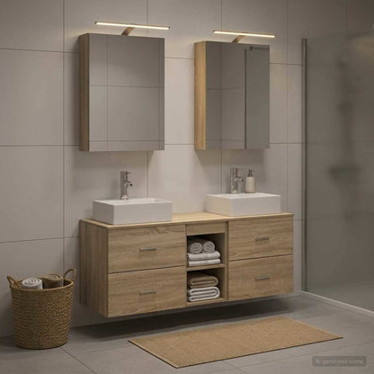 vidaXL Bathroom Furniture Set 5 pcs Sonoma Oak 1