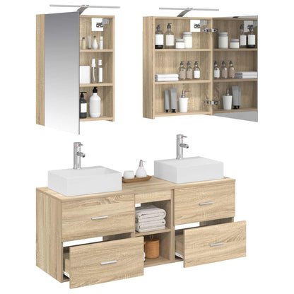 vidaXL Bathroom Furniture Set 5 pcs Sonoma Oak 3