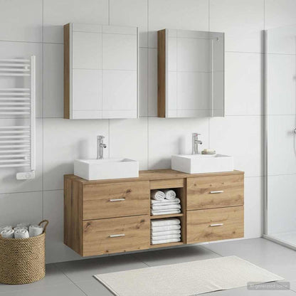 vidaXL Bathroom Furniture Set 5 pcs Artisan Oak 1
