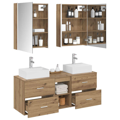 vidaXL Bathroom Furniture Set 5 pcs Artisan Oak 3