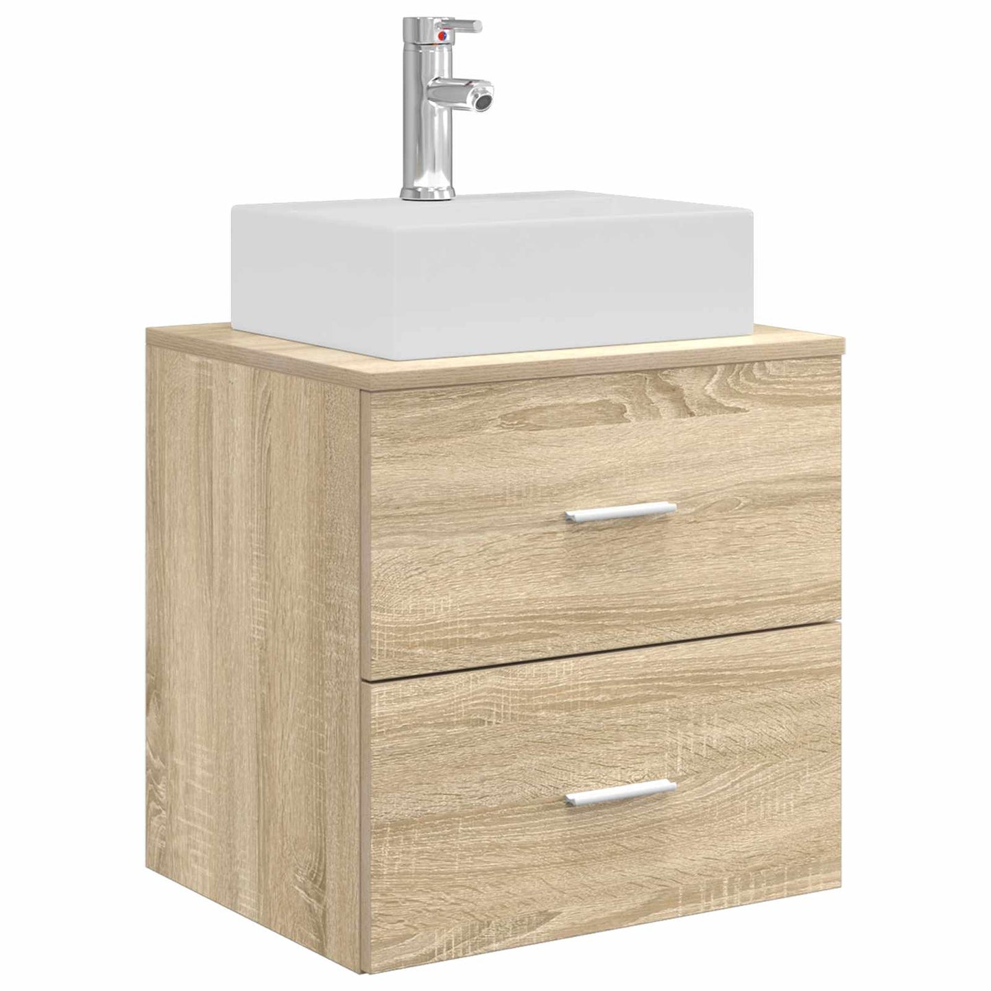 vidaXL Bathroom Furniture Set 4 pcs Sonoma Oak 5