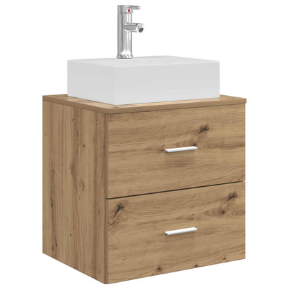 vidaXL Bathroom Furniture Set 4 pcs Artisan Oak 5