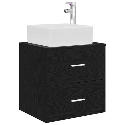 vidaXL Bathroom Furniture Set 5 pcs Black Oak 5