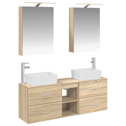 vidaXL Bathroom Furniture Set 5 pcs Sonoma Oak 2