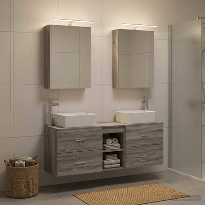 vidaXL Bathroom Furniture Set 5 pcs Grey Sonoma 1