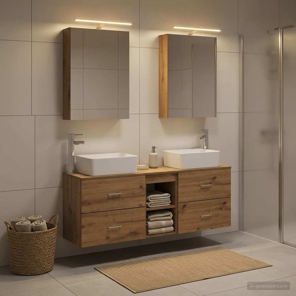 vidaXL Bathroom Furniture Set 5 pcs Artisan Oak
