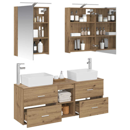 vidaXL Bathroom Furniture Set 5 pcs Artisan Oak 3