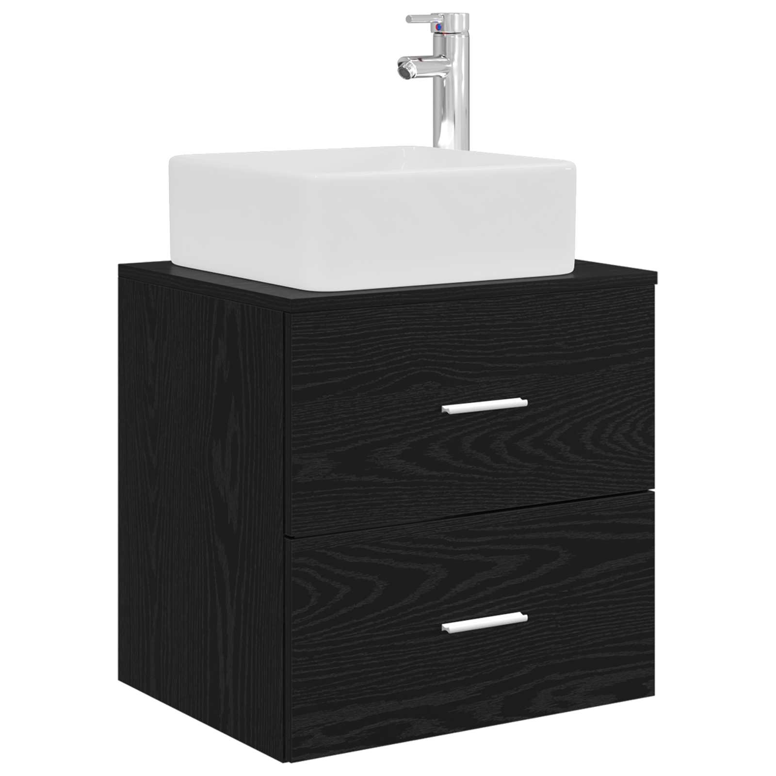 vidaXL Bathroom Furniture Set 5 pcs Black Oak 5