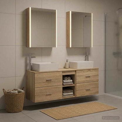 Bathroom Furniture Set 5 pcs 53 x 15.5 x 70 cm Sonoma oak