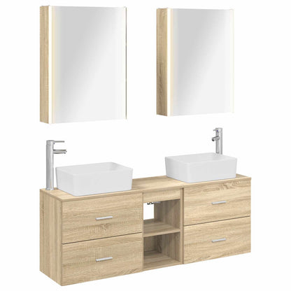 Bathroom Furniture Set 5 pcs 53 x 15.5 x 70 cm Sonoma oak