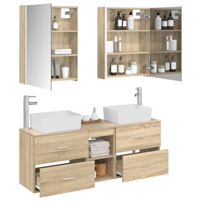 Bathroom Furniture Set 5 pcs 53 x 15.5 x 70 cm Sonoma oak