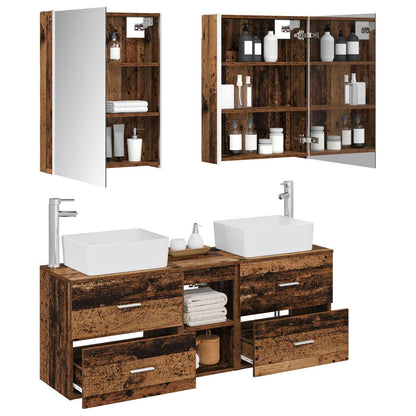 Bathroom Furniture Set 5 pcs 53 x 15.5 x 70 cm Old wood