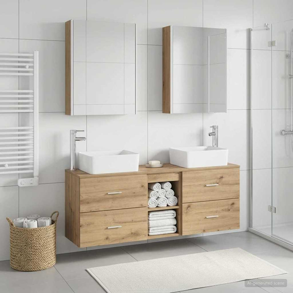 vidaXL Bathroom Furniture Set 5 pcs Artisan Oak