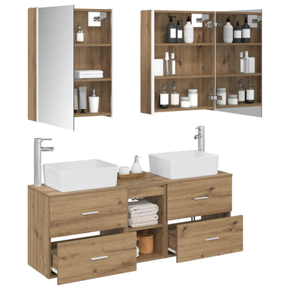 vidaXL Bathroom Furniture Set 5 pcs Artisan Oak 3