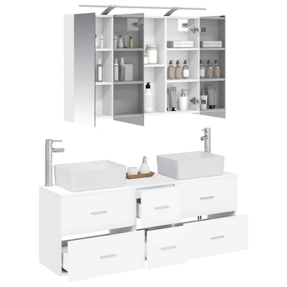 Bathroom Furniture Set 4 pcs 100 x 14.5 x 70 cm White