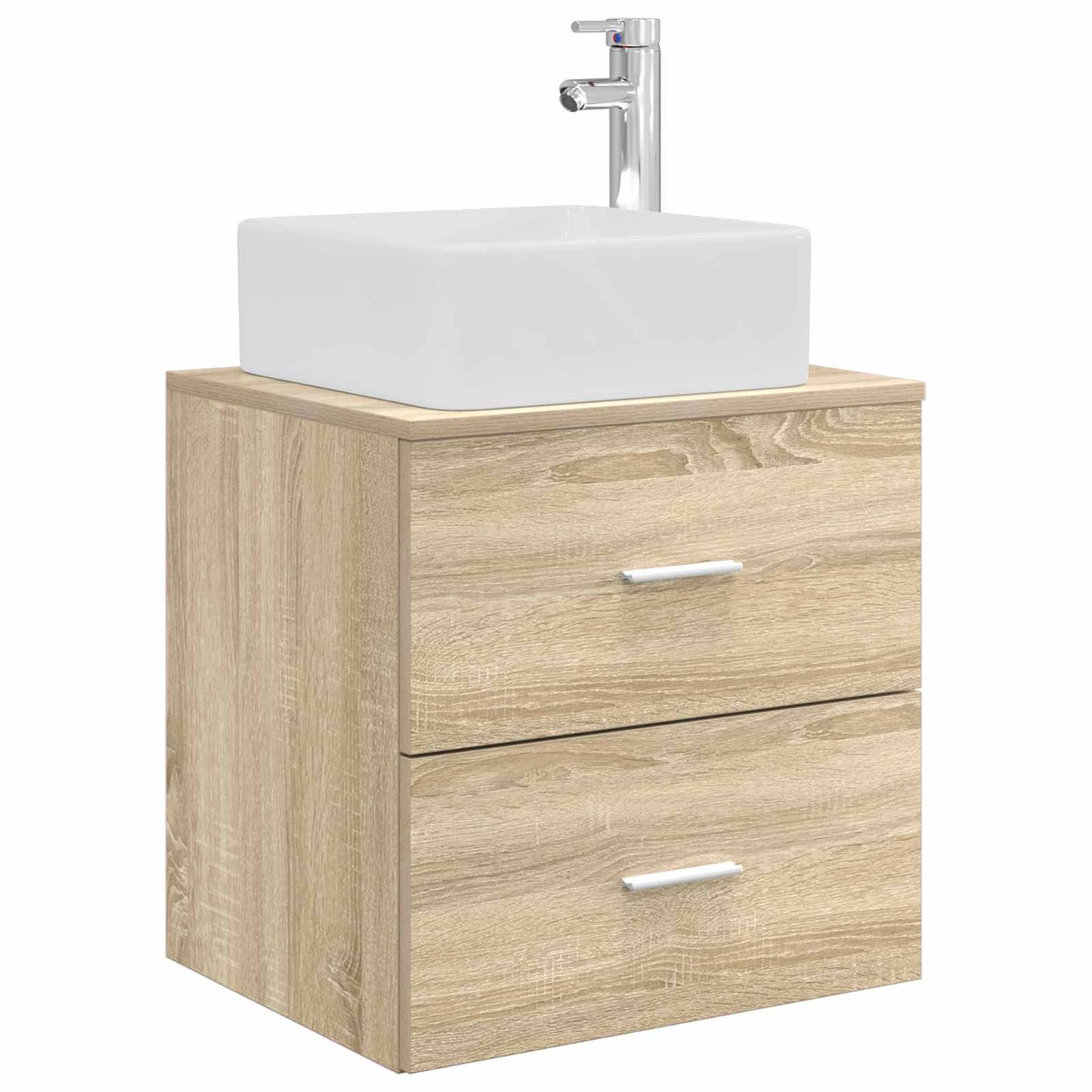 vidaXL Bathroom Furniture Set 4 pcs Sonoma Oak 5