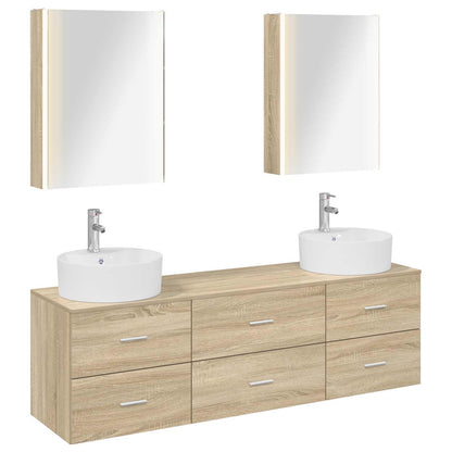 Bathroom Furniture Set 5 pcs 53 x 15.5 x 70 cm Sonoma oak