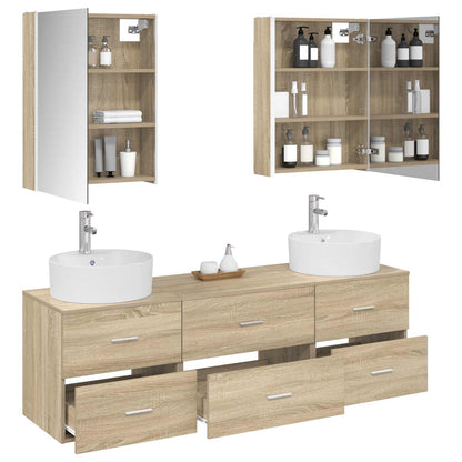 Bathroom Furniture Set 5 pcs 53 x 15.5 x 70 cm Sonoma oak