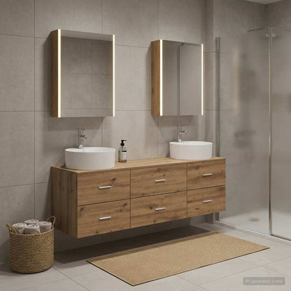 vidaXL Bathroom Furniture Set 5 pcs Artisan Oak 4