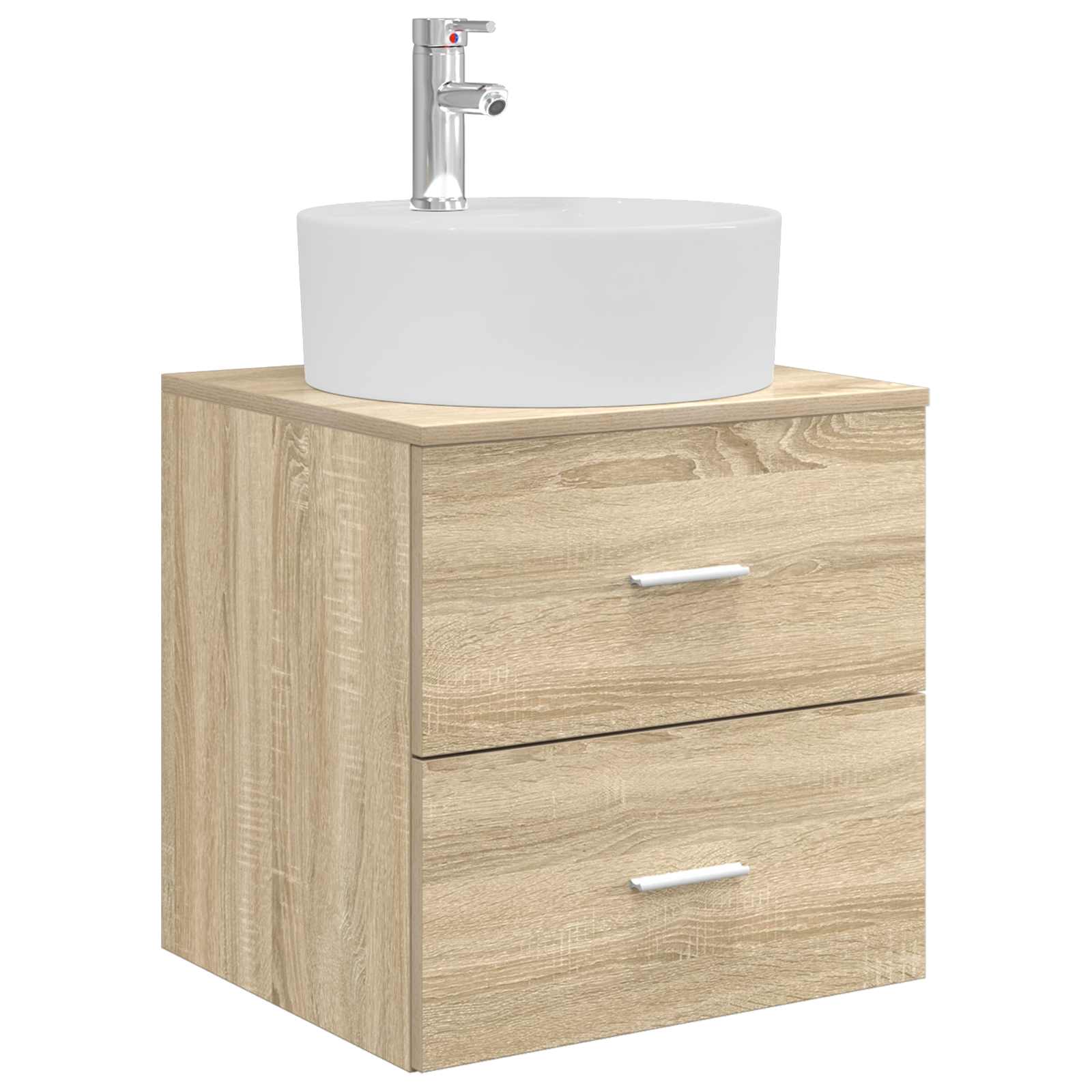 vidaXL Bathroom Furniture Set 4 pcs Sonoma Oak 5
