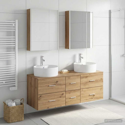 vidaXL Bathroom Furniture Set 5 pcs Artisan Oak 4