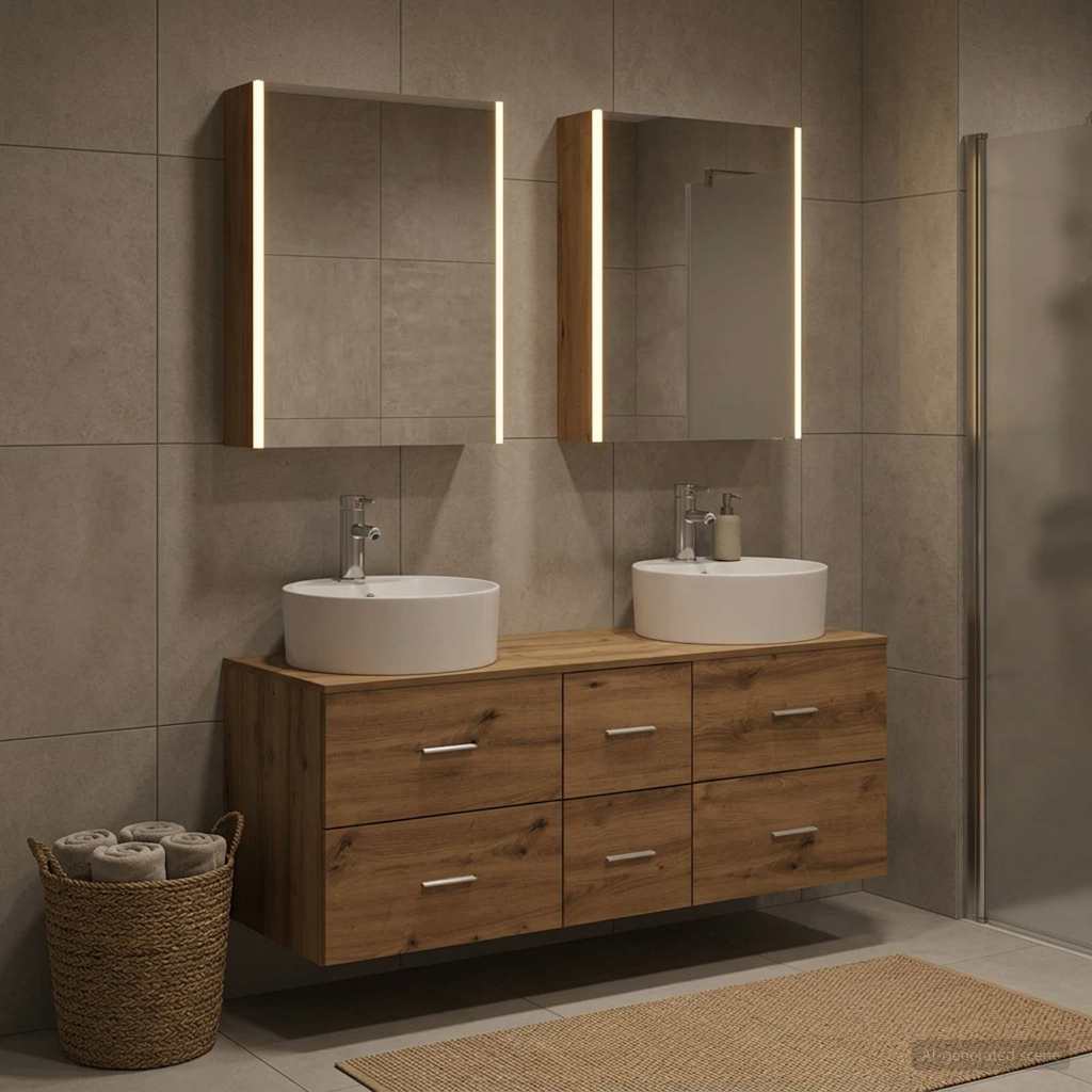 vidaXL Bathroom Furniture Set 5 pcs Artisan Oak 1