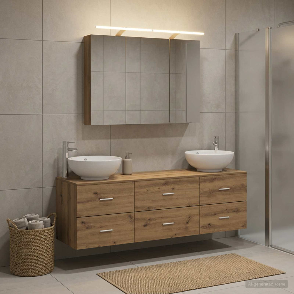 vidaXL Bathroom Furniture Set 4 pcs 100 x 14.5 x 70 cm
