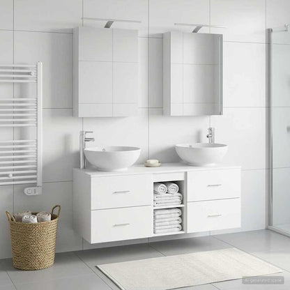 Bathroom Furniture Set 5 pcs 50 x 14.5 x 70 cm White