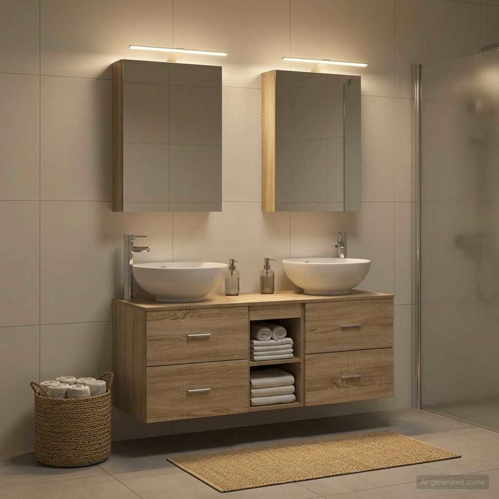 vidaXL Bathroom Furniture Set 5 pcs Sonoma Oak 4