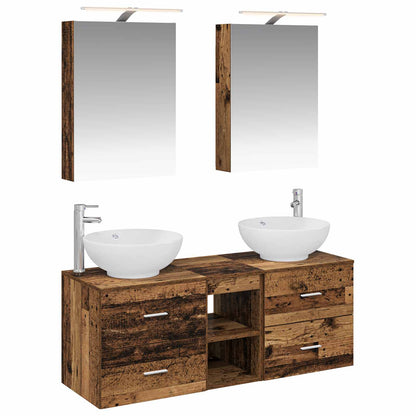 Bathroom Furniture Set 5 pcs 50 x 14.5 x 70 cm Old wood