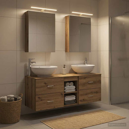 vidaXL Bathroom Furniture Set 5 pcs Artisan Oak 1