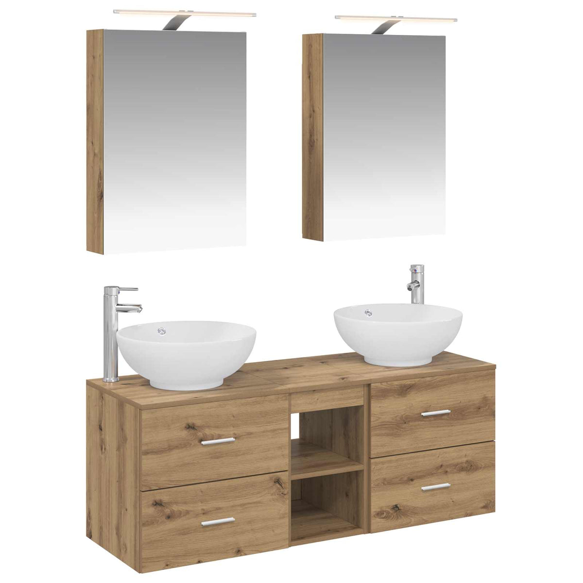 Bathroom Furniture Set 5 pcs 50 x 14.5 x 70 cm Artisan oak