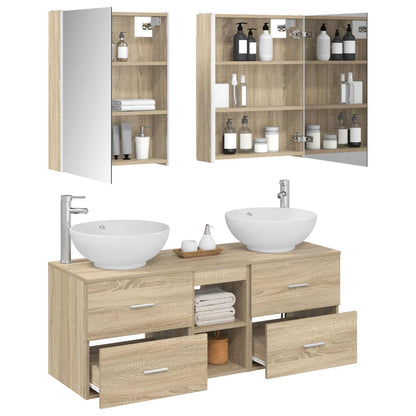 vidaXL Bathroom Furniture Set 5 pcs Sonoma Oak 3