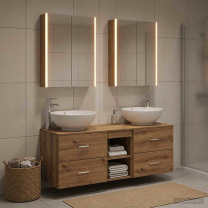 vidaXL Bathroom Furniture Set 5 pcs Artisan Oak 4