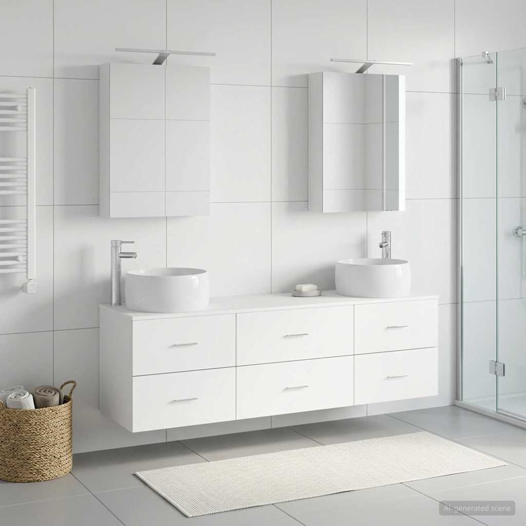 Bathroom Furniture Set 5 pcs 50 x 14.5 x 70 cm White