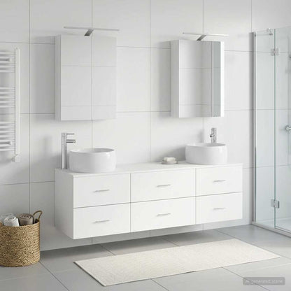 Bathroom Furniture Set 5 pcs 50 x 14.5 x 70 cm White