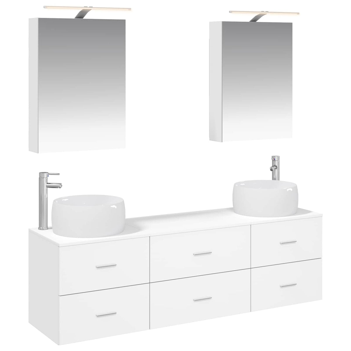 Bathroom Furniture Set 5 pcs 50 x 14.5 x 70 cm White