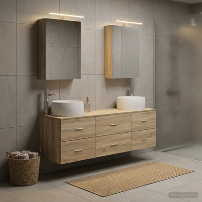 vidaXL Bathroom Furniture Set 5 pcs Sonoma Oak 4