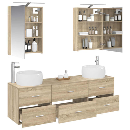 vidaXL Bathroom Furniture Set 5 pcs Sonoma Oak 3