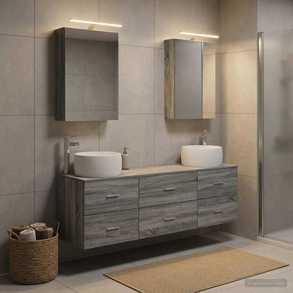 vidaXL Bathroom Furniture Set 5 pcs Grey Sonoma 1