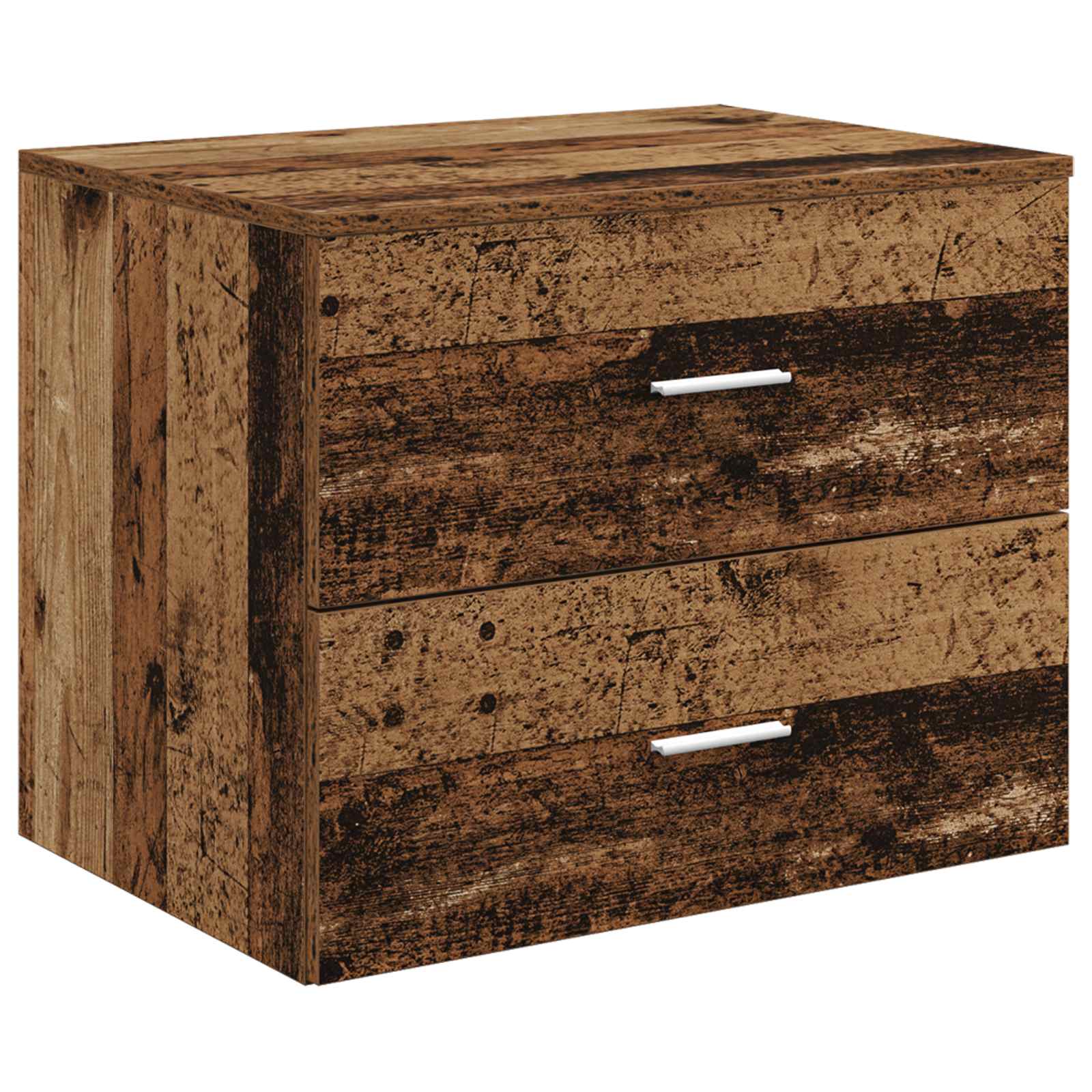 vidaXL Bathroom Furniture Set 5 pcs Old Wood Engineered Wood and Glass 6